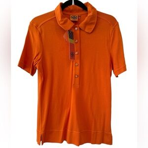 ⭐️NWT⭐️Tory Burch Orange Short Sleeve Polo